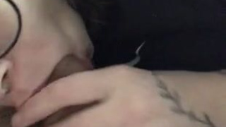 Real Couple Girlfriend Deepthroat GIF